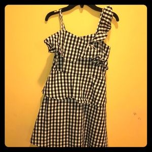 cute black and white dress